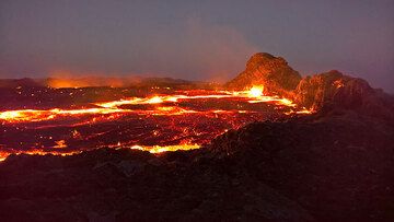 Lac de lave du volcan Erta Ale (30 décembre 2016) (Photo: Jens-Wolfram Erben)