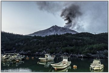 Vue de Sakurajima depuis la rive est de la péninsule (Photo: Ivana Dorn)