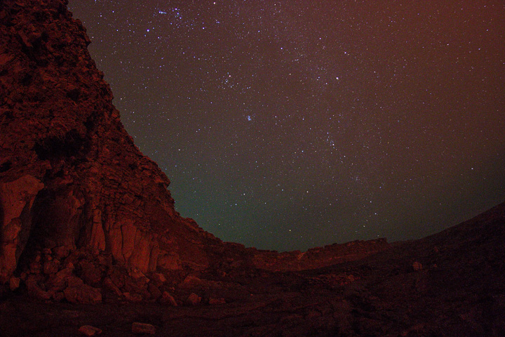 Glow from the lava lake at Erta Ale's caldera walls (Photo: Dietmar)