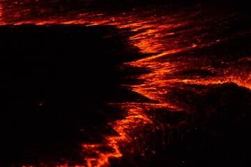 Rifting pattern on the crust of Erta Ale volcano's lava lake (Ethiopia) (Photo: Dominik Voegtli)