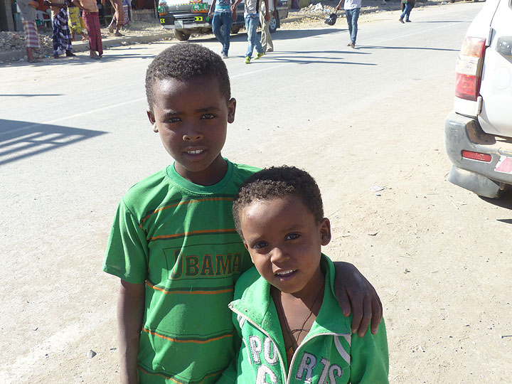 DAY 8:From Erta Ale to Amadelah - two brothers who wanted to have their picture taken in a Afar/Tigray town (Photo: Ingrid)