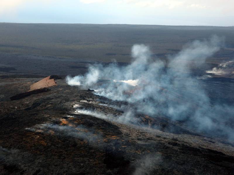 Luftaufnahme des ausbrechenden Pu'u 'O'o-Vulkans, Kilauea-Vulkan, Big Island, Hawaii (Photo: Janka)