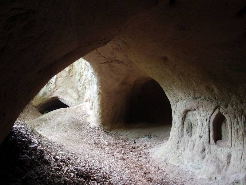 Interior of a Roman trass mine, Eifel region, Germany (Photo: Janka)