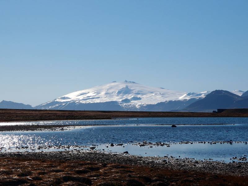 Blick auf die Eiskappe des Vulkans Snæfellsjökull, Island (Photo: Janka)