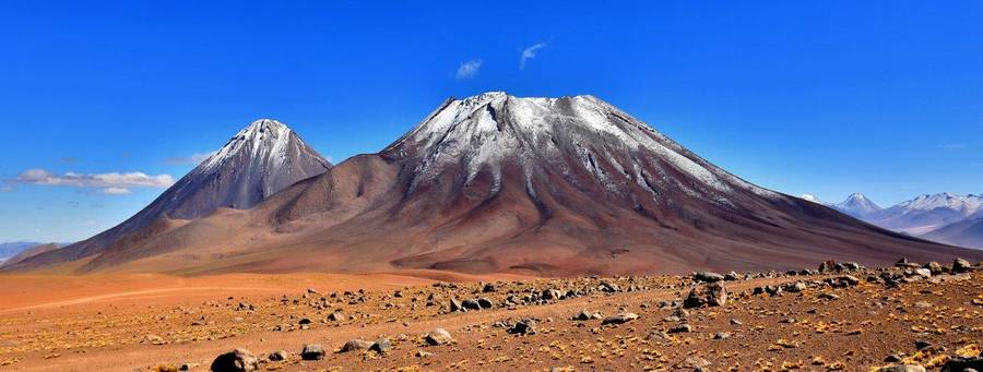 Photo of the Week: Volcanoes Licancabur and Juriquues in Chile