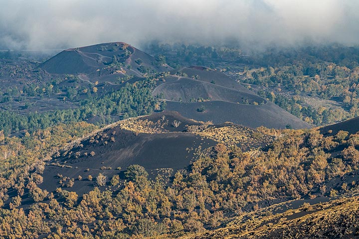 Monti Sartorius cinder cones on Etna's NE flank, formed during a large flank eruption in 1865. (Photo: Markus Heuer)