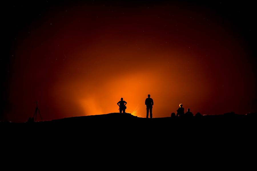 Photographers at Erta Ale Crater (Feb. 2015) (Photo: Martin Hertel)