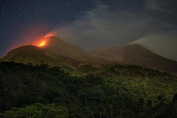 The active northern crater of Karangetang in Feb 2019. (Photo: Thomas Spinner)