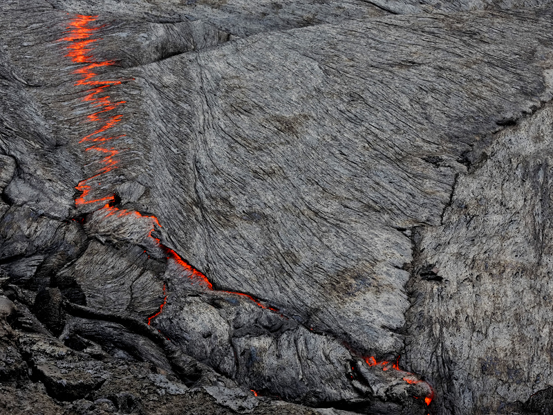 ECG de Gaia - beau motif à la surface - Lac de lave Erta Ale 2013 (Photo: Tom222)