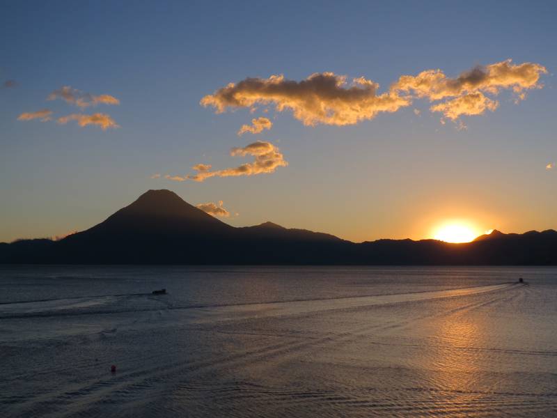 Volcano San Pedro at Atitlan Caldera Lake, view from Panajachel, Guatemala (Photo: WNomad)