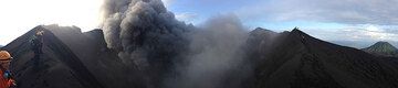 Panorama over the crater of Dukono volcano (Halmahera, Indonesia) (Photo: Gian Schachenmann)