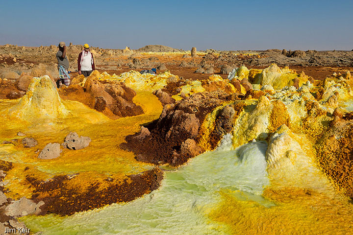 Yellow salt springs at Dallol, Ethiopia (Photo: jimkeir)