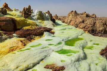 Green salt ponds at Dallol, Ethiopia (Photo: jimkeir)