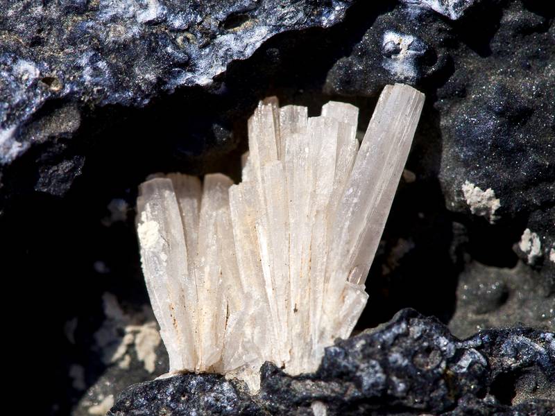 Zeolithe crystals from Ia/Santorini ca, 1,5 cm [March 2012] (Photo: Tobias Schorr)