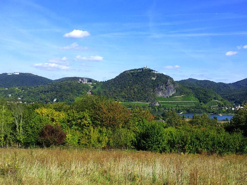 View to the trahitic lava dome of "Drachenfels" at the German volcanic region Siebengebirge (Photo: Tobias Schorr)