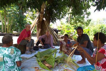 Watching preparations for laplap (Photo: Yashmin Chebli)