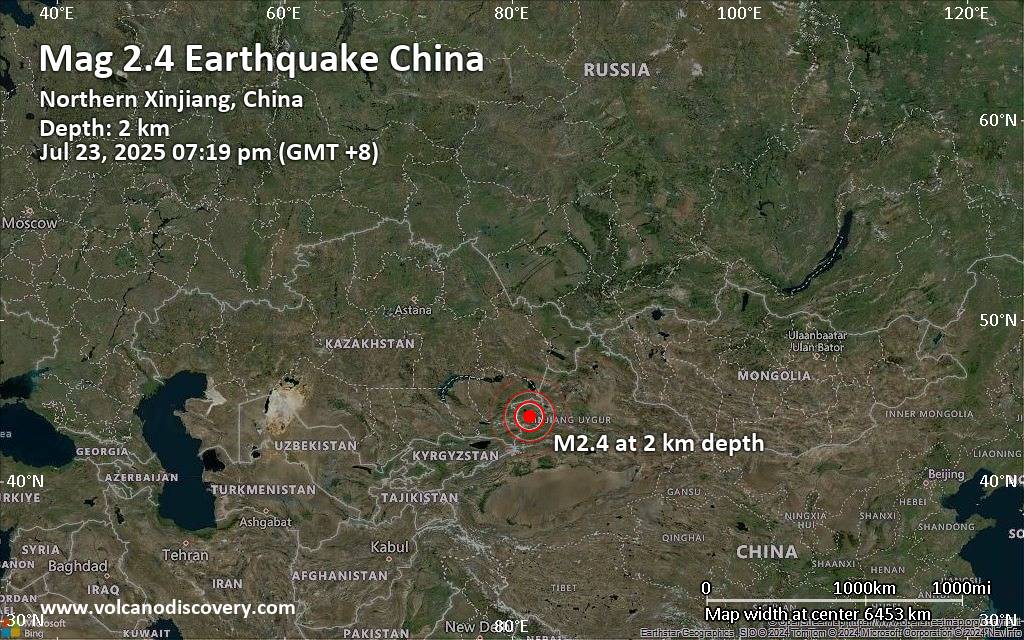 Earthquake 2025 map