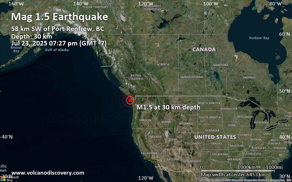 Earthquake map 2025 usa