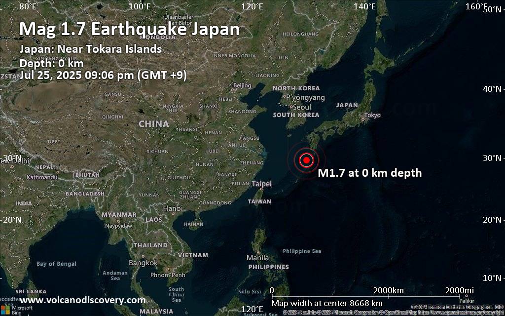 2025 japan earthquake epicentre