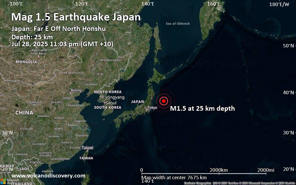 Fukushima earthquake date 2025