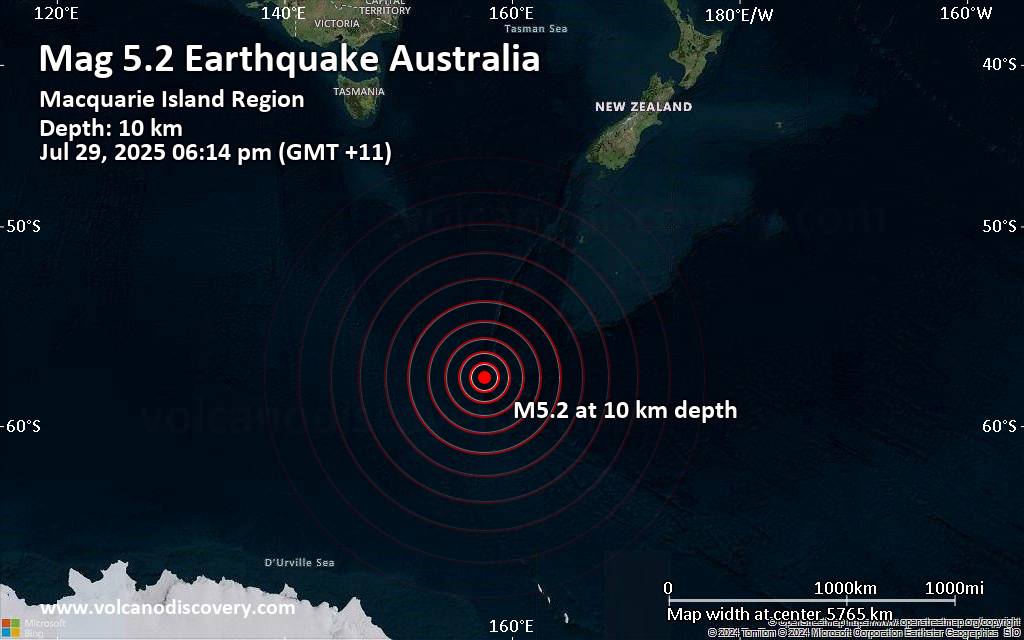 Earthquake south pacific island