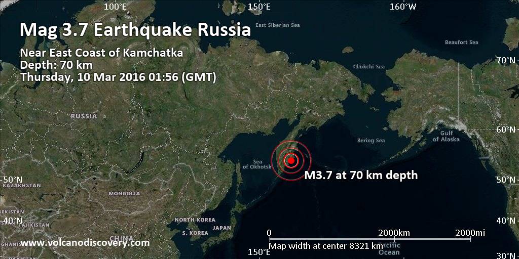 Petropavlovsk kamchatka earthquake map