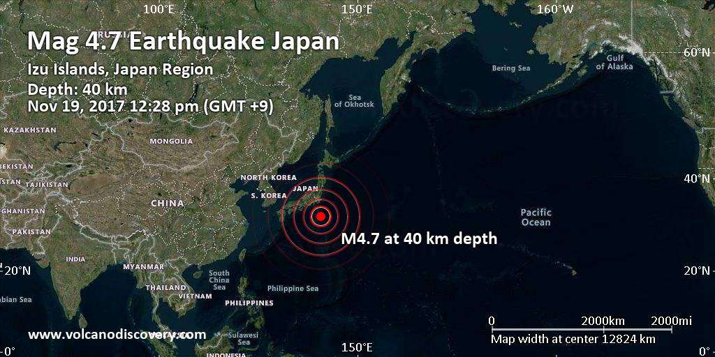 South pacific earthquake map