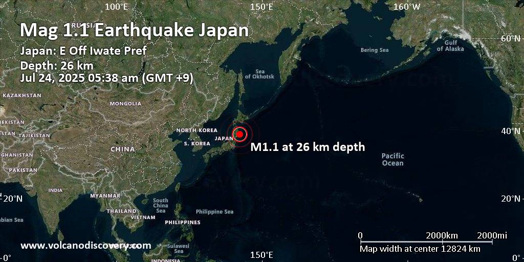 Earthquake near me today map