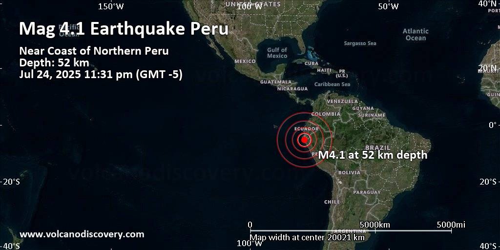 Earthquake near me map