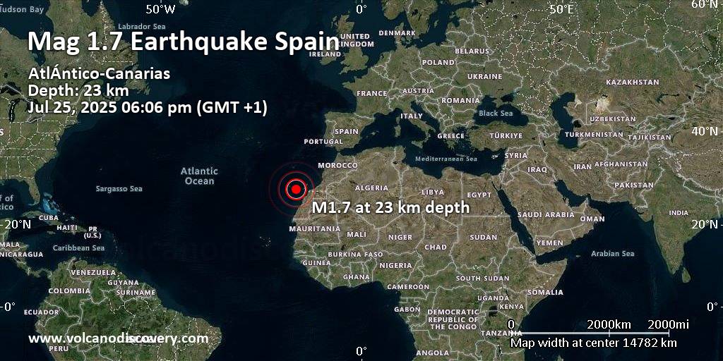 Earthquake today near me