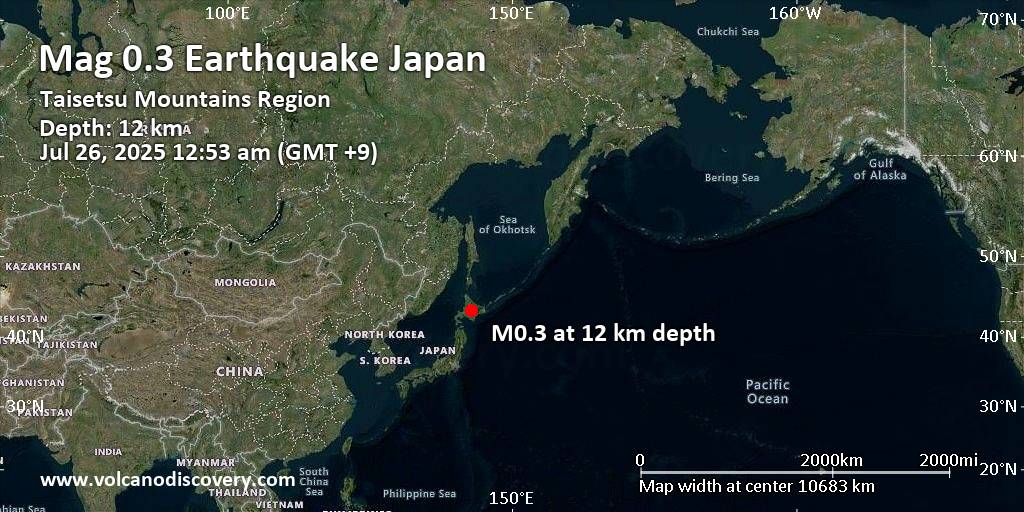 Earthquake today map