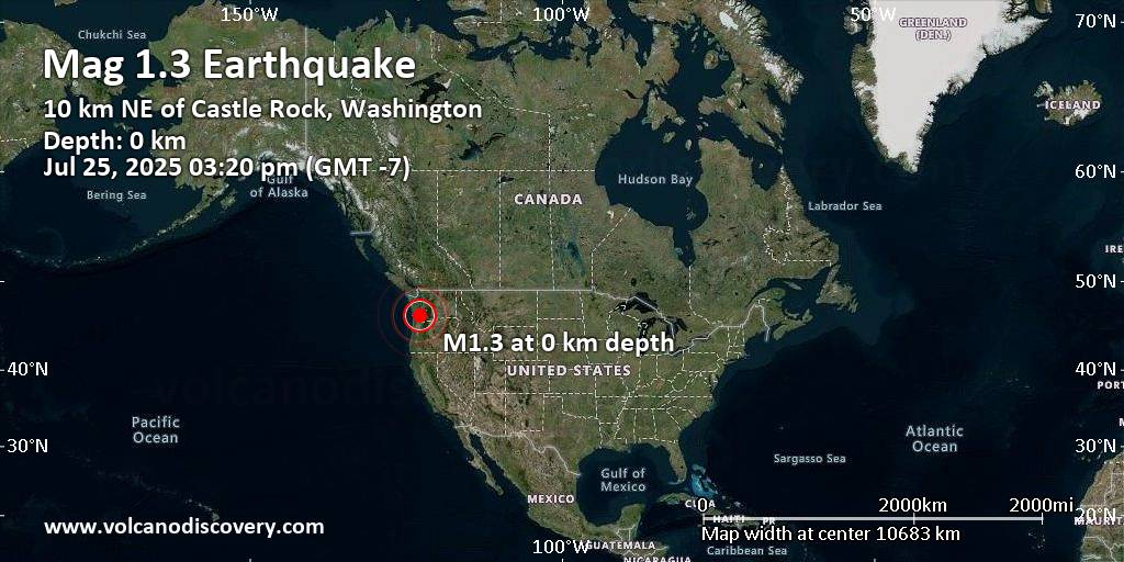 Earthquake near me wa