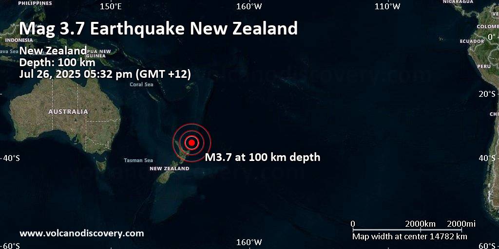 South pacific earthquake today