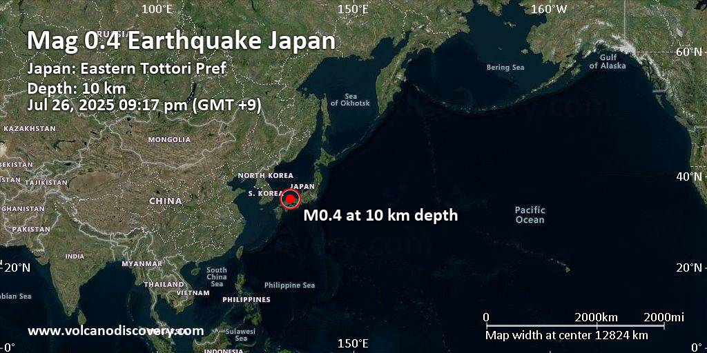Earthquake today map