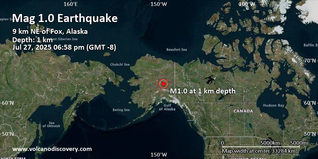 Earthquake today in usa