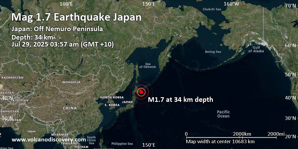 Earthquake near me map