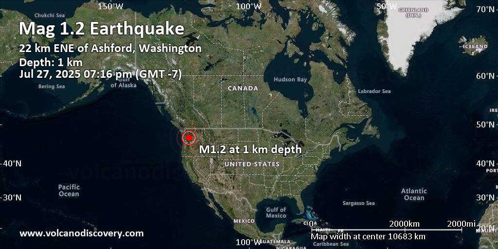 Earthquake today 2025 usa