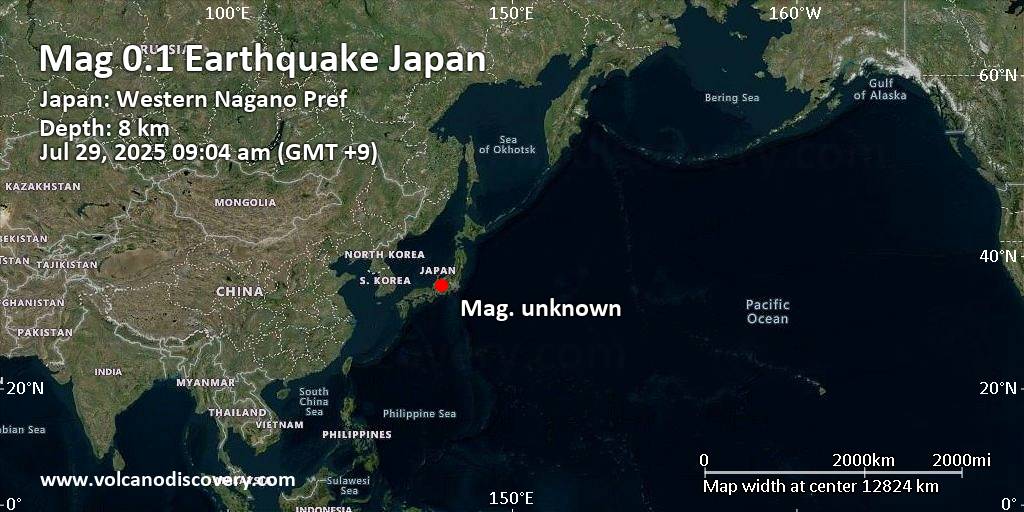 Earthquakes today 2025 near me