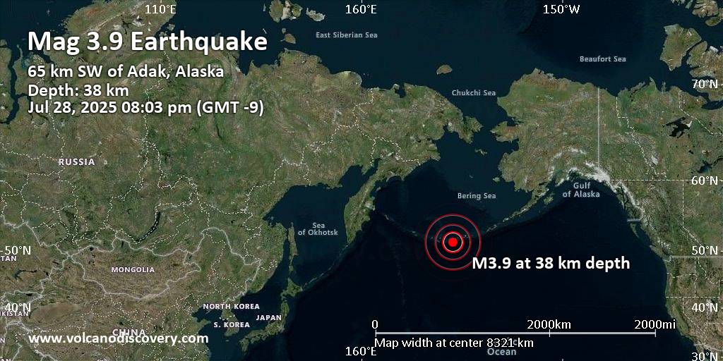 Earthquake today in usa