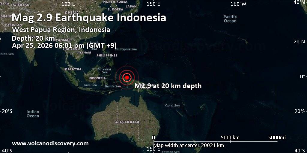 Weak Mag 2 9 Earthquake South Pacific Ocean 60 Km Northeast Of Quakemap 20k S 22943644 
