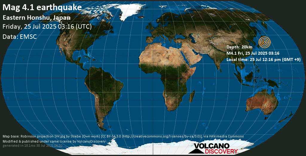 Japan earthquake fukushima 2025
