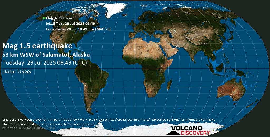 Earthquake map 2025 usa