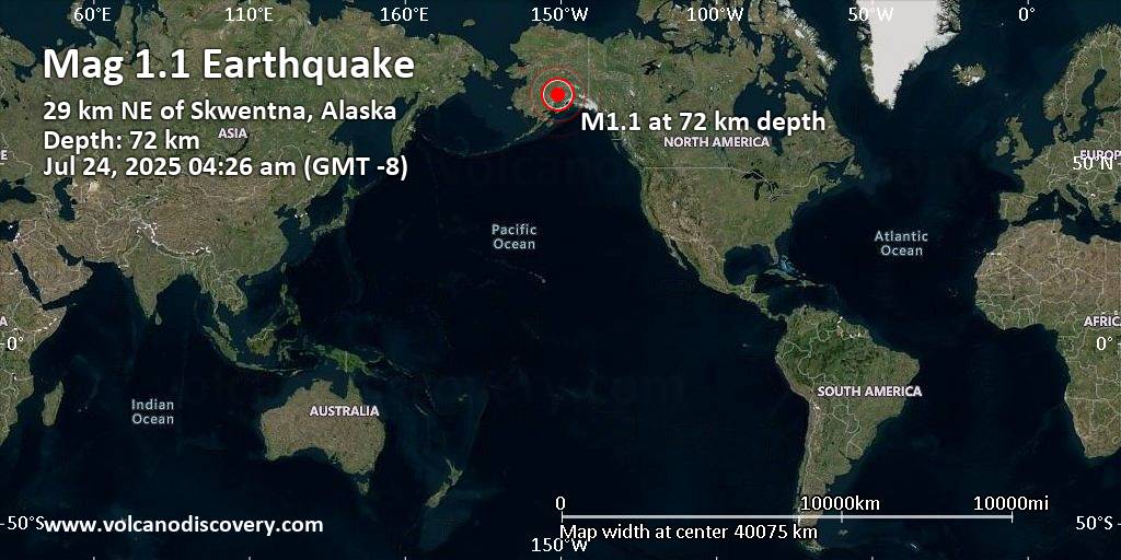 Minor Mag 1 1 Earthquake Matanuska Susitna - Quakemap 40k S 21988124