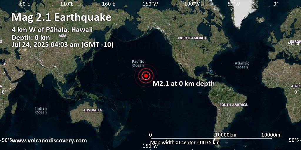 Earthquake in hawaii