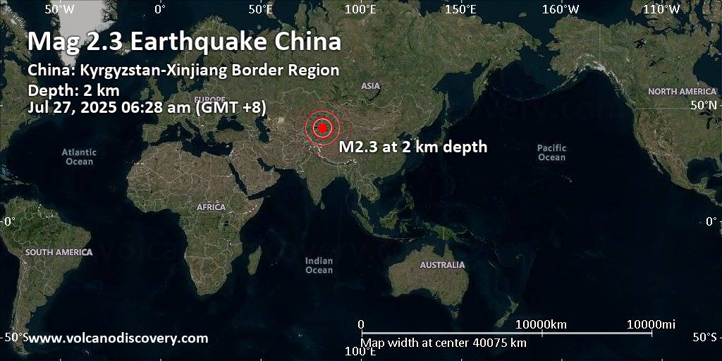 Earthquake today map