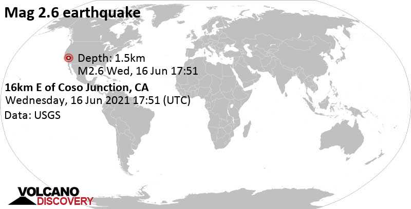 Earthquake Information: Weak Mag.  2.6 earthquake