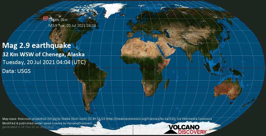 Leichtes Erdbeben Der Starke 2 9 Gulf Of Alaska 57 Km Ostlich Von Seward Kenai Peninsula Alaska Usa Am Dienstag 20 Jul 2021 Um 04 04 Gmt Volcanodiscovery