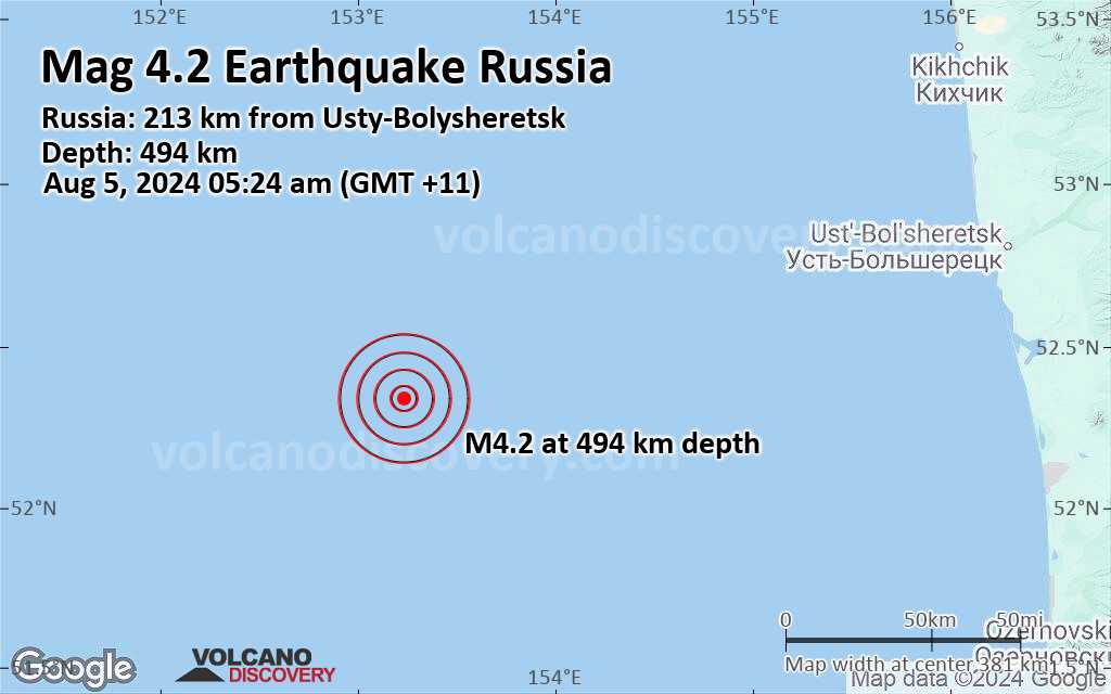Kamchatka russia earthquake map