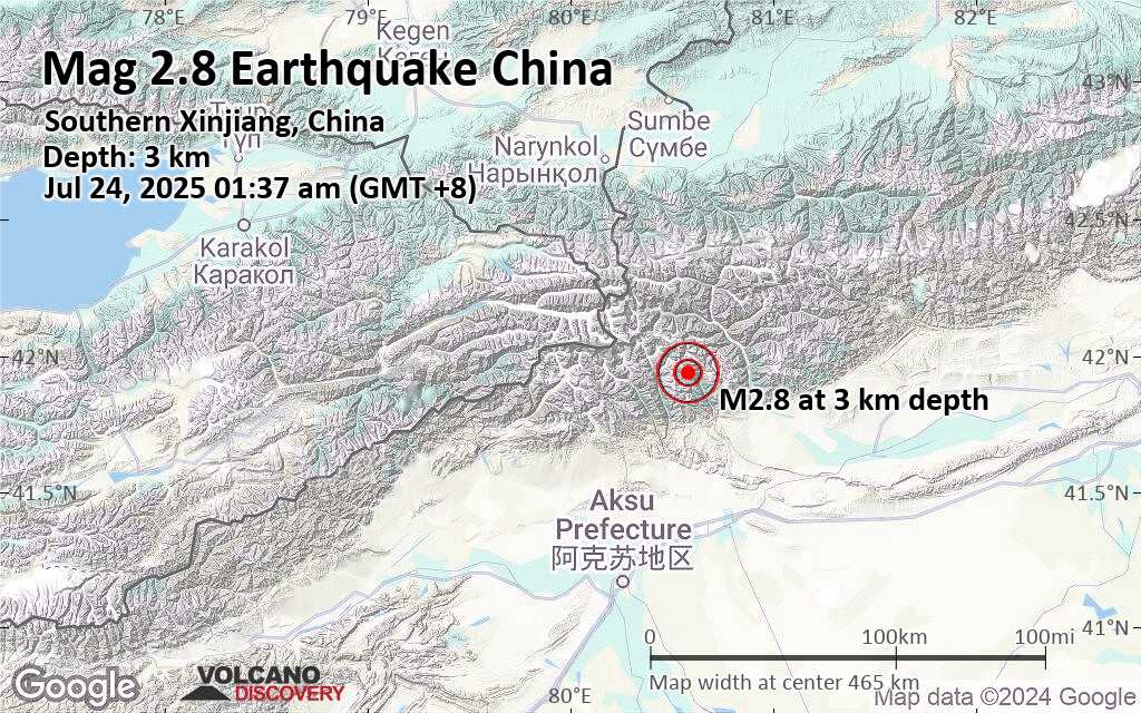 Earthquakes 2025 map
