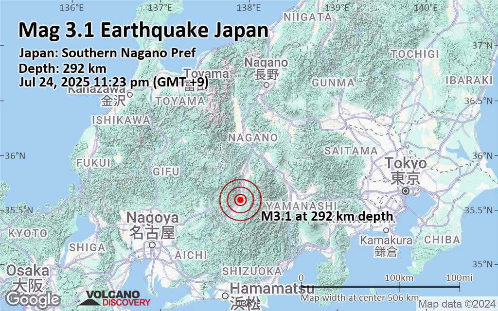 Japan earthquake 2025 date